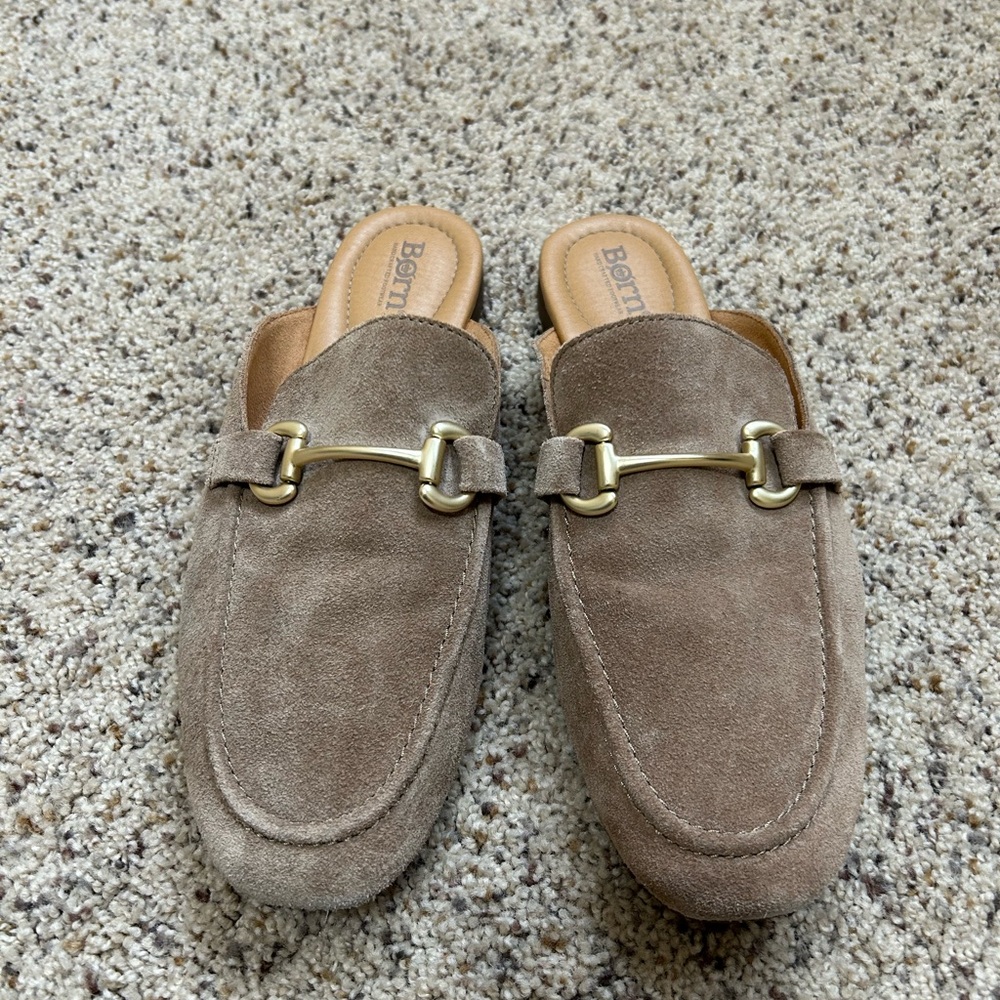 Born Women's Tan Suede Loafers - Picture 4 of 4